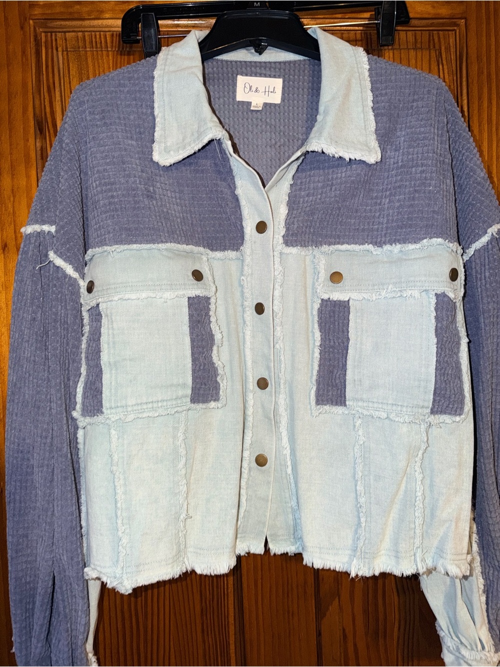 NWOT Two-Tone Lavender & Light Blue Jacket by Oli & Hali